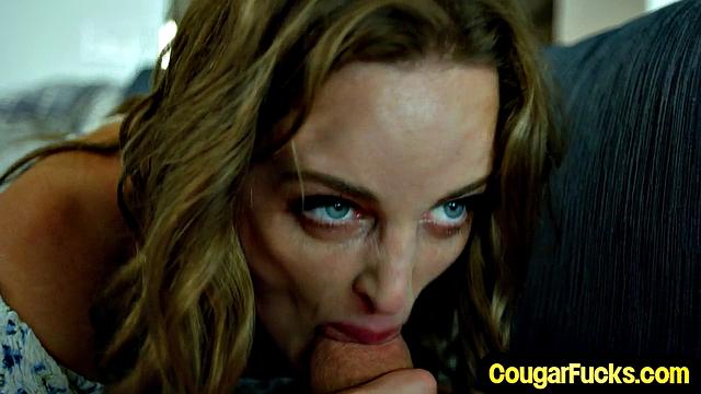 Nympho MILF cockriding lover's cock