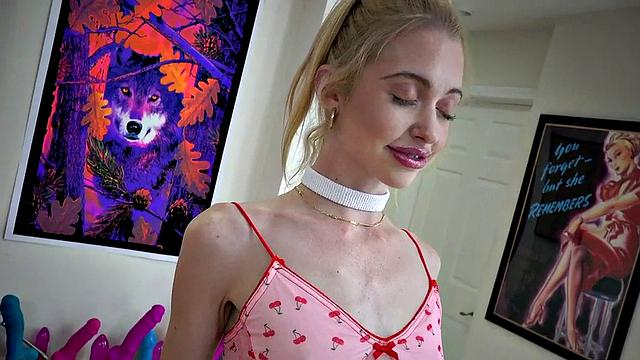 Submissive anal babe ATM gagging cock covered in own saliva