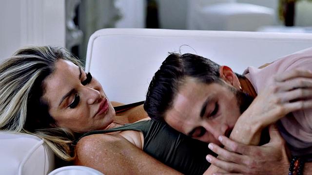 Deepthroating MILF pounded by BF after teasing