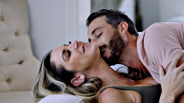 Deepthroating MILF pounded by BF after teasing