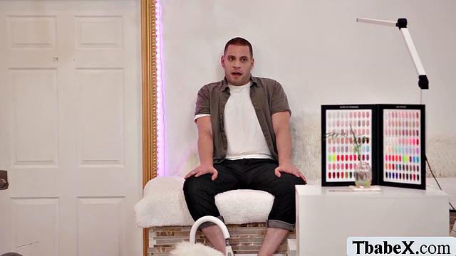 My regular starts rubbing my shecock