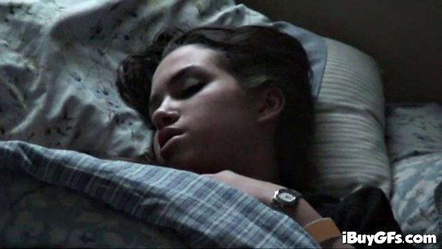 Cock sucking teen fucks missionary style