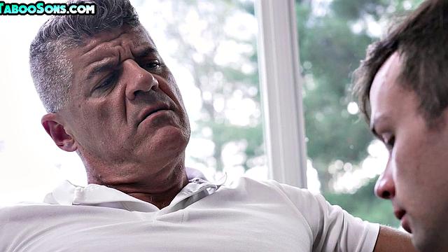 Fingering stepdad sucked by 21yo stepson twink