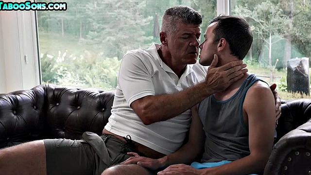 Fingering stepdad sucked by 21yo stepson twink