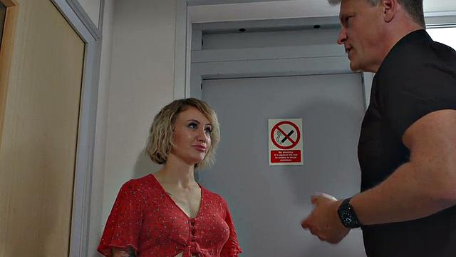 CFNM sluts teasing nympho male while stroking dick