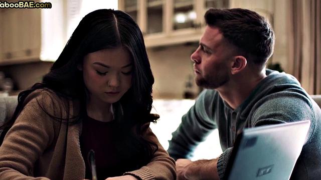 Muffdiving Asian bae doggystyled in passionate threesome