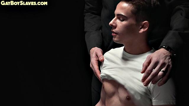 Dominant DILF toys twink ass and spanks his balls