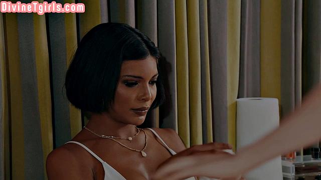 Petite Latina TS gets destroyed