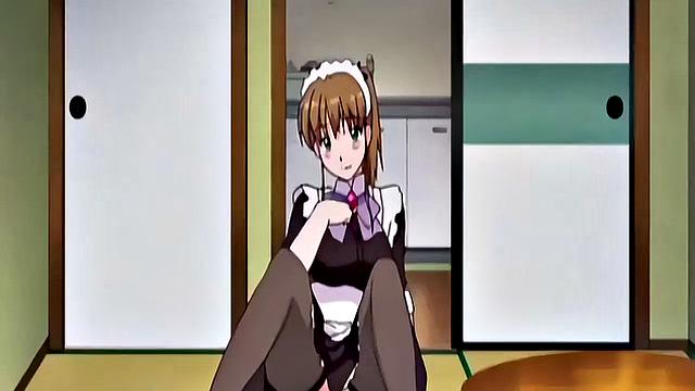 Начальник застал взрослую горничную за мастурбацией и связал её для секса.