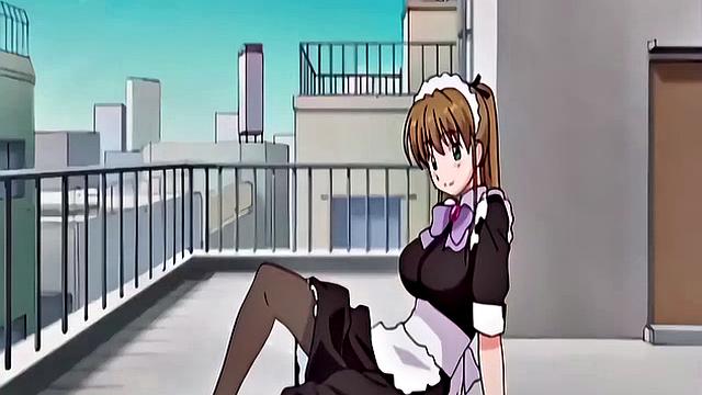Japanese maid caught masturbating