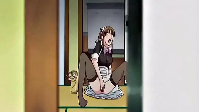 Japanese maid caught masturbating