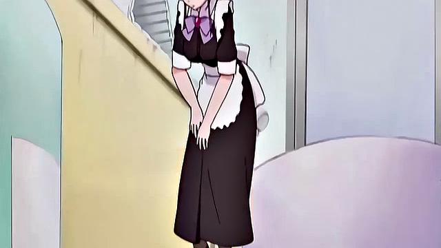 Начальник застал взрослую горничную за мастурбацией и связал её для секса.