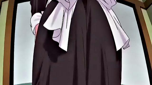 Japanese maid caught masturbating