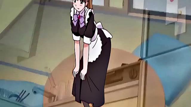 Начальник застал взрослую горничную за мастурбацией и связал её для секса.