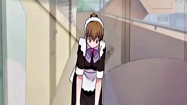 Japanese maid caught masturbating