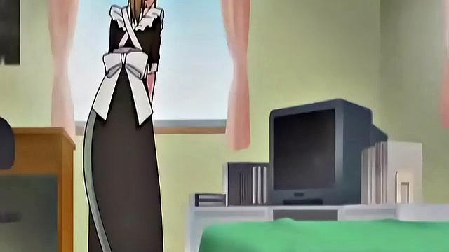 Japanese maid caught masturbating