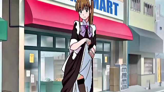 Japanese maid caught masturbating