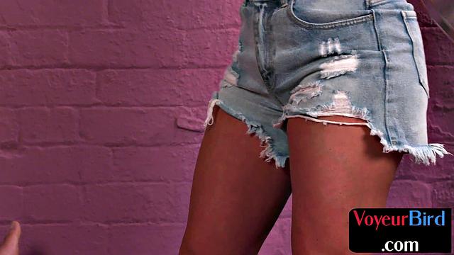 Big-titted photographer babe teasing a guy