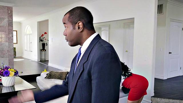 Milf with natural tits rides cowgirl & gets her big ass drilled doggy-style