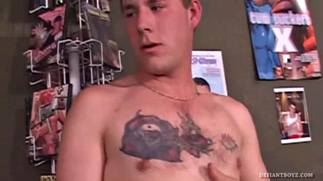 TJ and Cory walk in and catch Justin jerking off to a porno flick. They make Justin suck their hard cocks, and then TJ blows Justin. After swapping off on each other TJ gives Justin's ass a rough fucking, before Cory takes his turn at it.