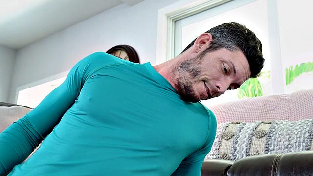 Big-titted blonde MILF gets her pussy filled with cum after a steamy yoga session