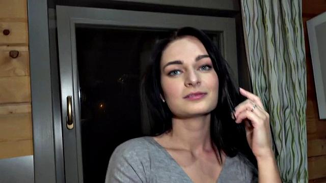 Pulled eurobabe stuffed in POV before giving blowjob