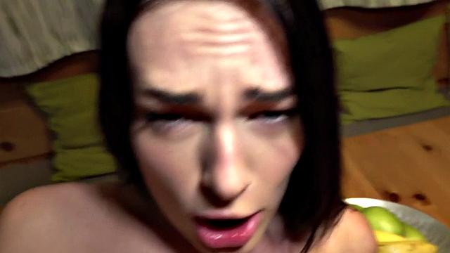 Pulled eurobabe stuffed in POV before giving blowjob