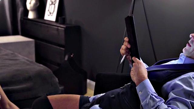 Pierced MILF pleasing her lover in hot affair