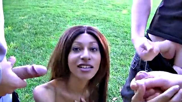 Tiny Trisha with big dick foursome