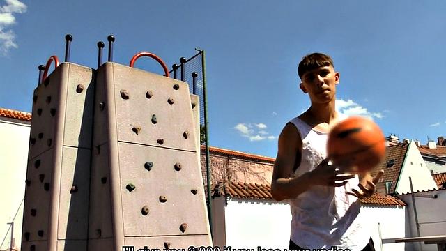 Pulled Euro twink nailed in tight ass in public park