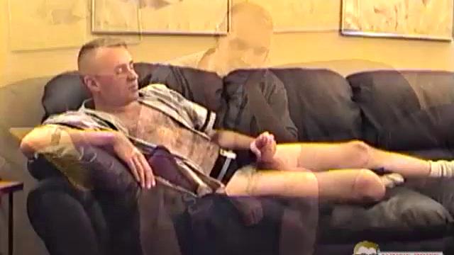 This scene was recorded about 15 minutes after the last one. Mitch had just finished shooting his nut, and the two were hanging out talking, when he gets hard again. Auntie Bob turns the camera back on, and starts pinching nipples.