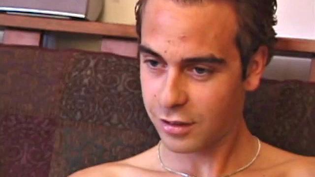 Shane is back and he's with Vincenzo, who has never done anything with another guy. After both get naked, Vincenzo, curious about his friend's dick, reaches over and grabs Shane's. Before long, Vincenzo gets his first taste of cock.
