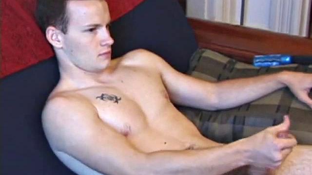 Lex Python gets down and dirty on the sofa, stroking his cock with determination. A true skater ith a "fuck off" attitude, Lex does whatever he wants whenever he wants, including teasing us with his naked body.