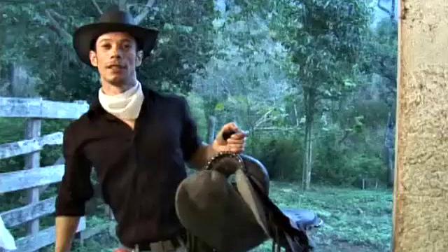 Felipe comes into the barn after a hard day to find sexy Latino Gabriel working up a sweat. Big dick Felipe is horny and talks Gabriel into taking advantage of their solitude, and the two begin one HOT bareback fuck fest in the barn.