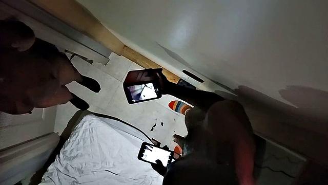 A Texas ebony MILF get her big ass and mouth satisfied in glory hole action