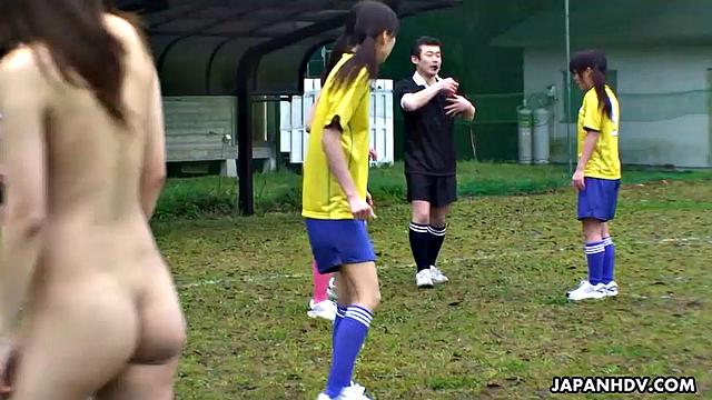 Adorable Japanese soccer babe banged hard