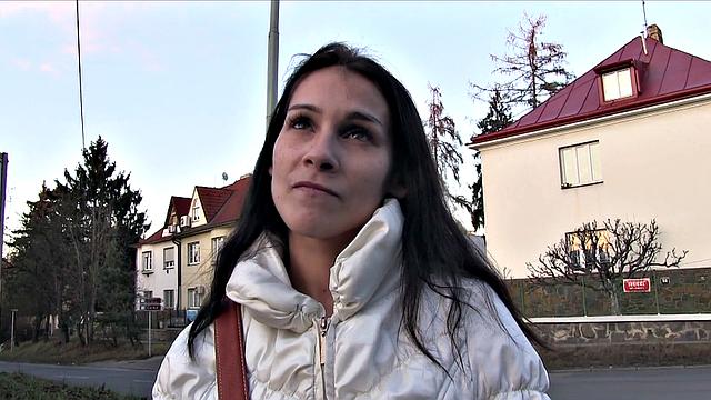 Pretty Dark Haired Girl Surprises Stranger With Huge Tits