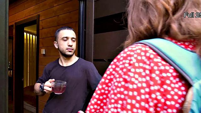 MATURE4K. Chubby mature woman has pussy filled with mans cock in sauna