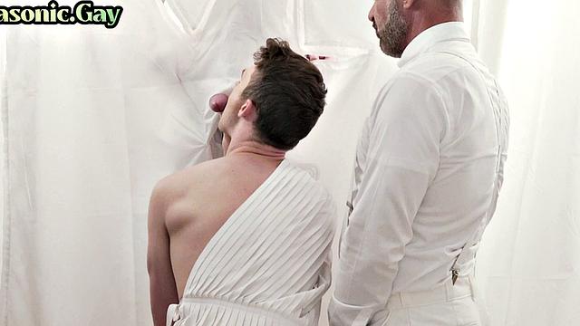 Masonic DILF fucks stud's ass in religious anal sex