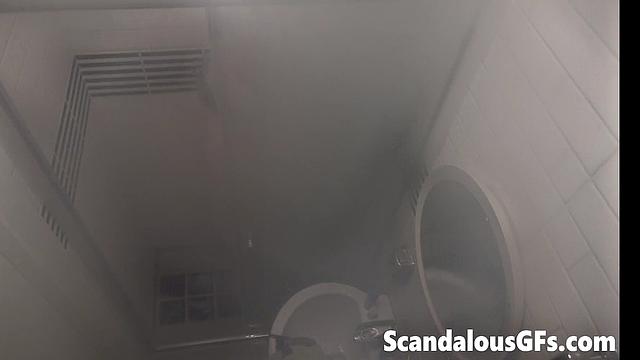 Video of my stepsis taking a long rejuvenating hot water shower