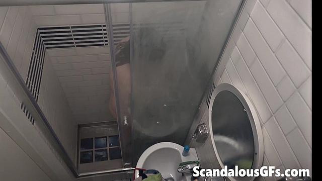 Video of my stepsis taking a long rejuvenating hot water shower