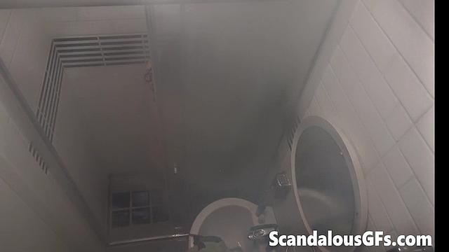 Video of my stepsis taking a long rejuvenating hot water shower