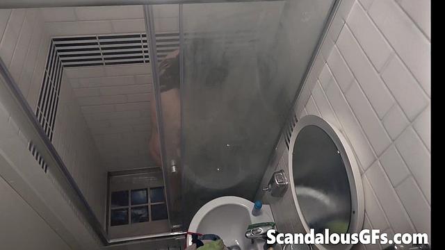 Video of my stepsis taking a long rejuvenating hot water shower