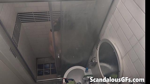 Video of my stepsis taking a long rejuvenating hot water shower