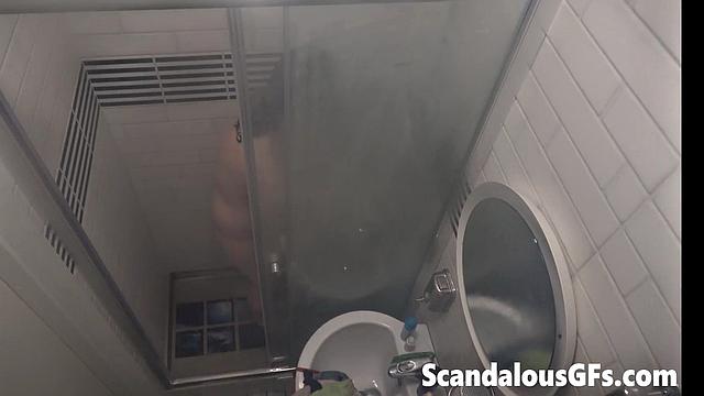 Video of my stepsis taking a long rejuvenating hot water shower