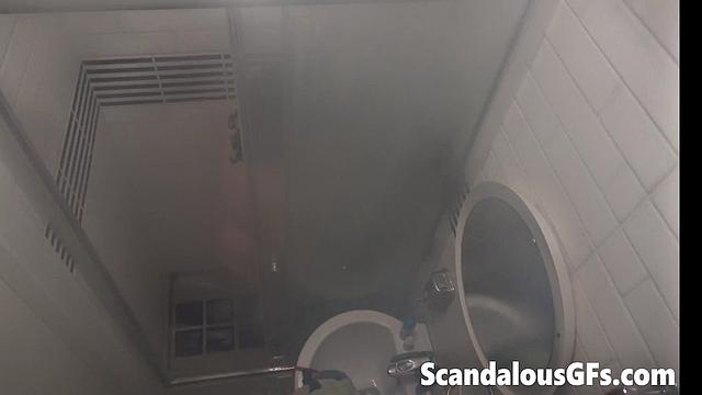 Video of my stepsis taking a long rejuvenating hot water shower