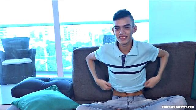 Young Latinos Cedric and Andres kissing and stripping on a sofa. Once both naked, Andres goes down on his top's big dick. With Cedric ready for action, Andres hops on for a raw ride.