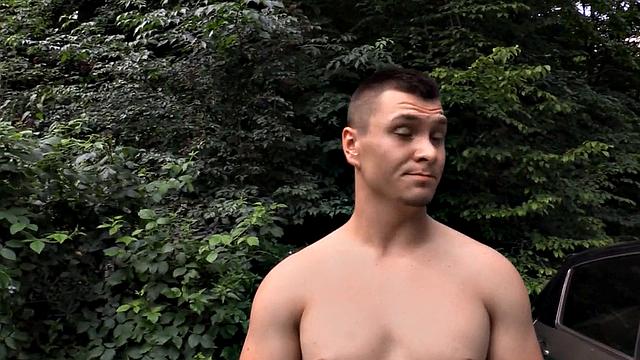 Euro picked up stud barebacked outdoors for POV cumshot