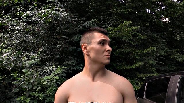 Euro picked up stud barebacked outdoors for POV cumshot