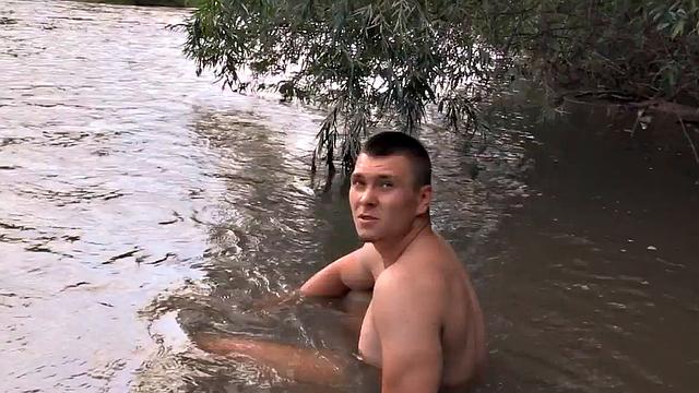 Euro picked up stud barebacked outdoors for POV cumshot